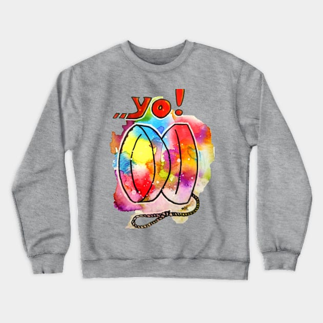 Yoyo Watercolor Splash Crewneck Sweatshirt by Sweet K